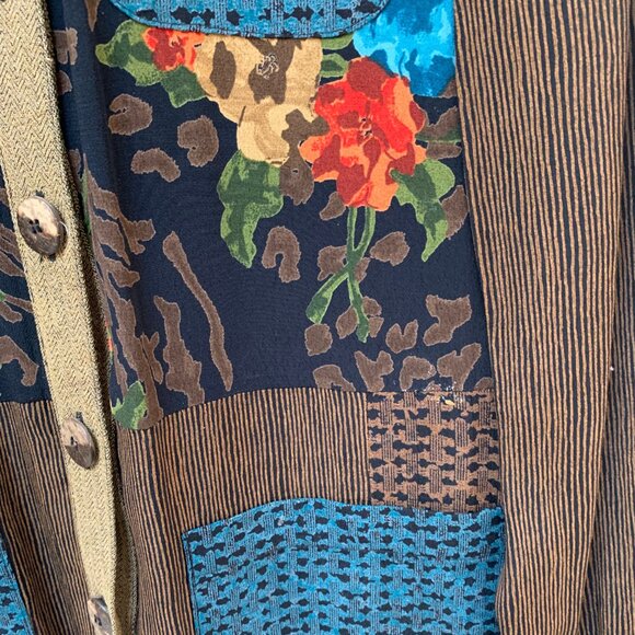 Vintage 1990's 2 Piece Carole Little 4P Pants Set Leopard Pants & Jacket - Picture 5 of 11